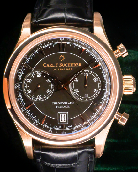 2024 Carl F. Bucherer Manero Flyback 43MM Black Dial Leather Strap (00.10919.03.33.01)