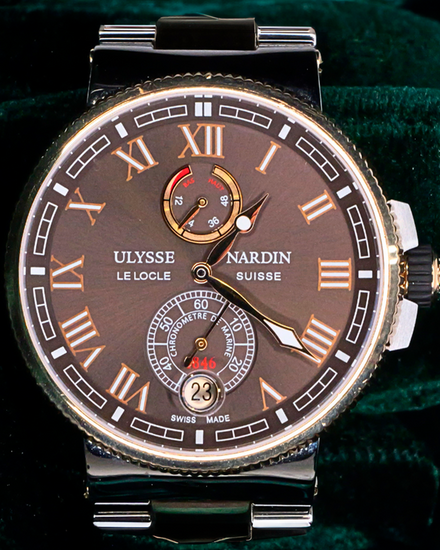 Ulysse Nardin Marine 43MM Brown Dial Two-Tone Bracelet (1185-126-8M/45)