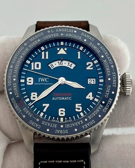 2021 IWC Schaffhausen Pilot Timezoner "Le Petit Prince" L.E. 46MM Blue Dial Leather Strap (IW395503)