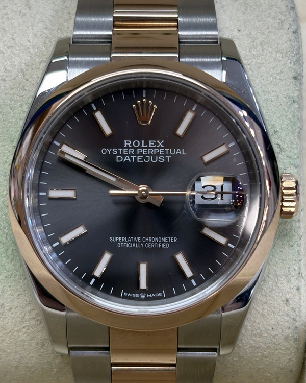 2019 Rolex Datejust 36MM Slate Dial Two-Tone Oyster Bracelet (126201)