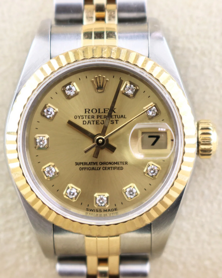 2000 (P Serial) Rolex Lady-Datejust 26MM Champagne Dial Two-Tone Jubilee Bracelet (79173)