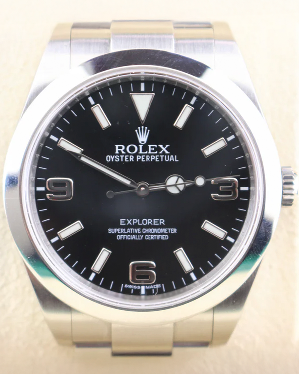 Rolex Explorer 39MM Black Dial Oyster Bracelet (214270)