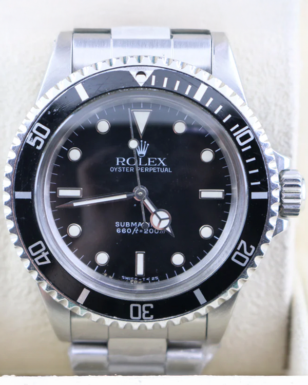 1988 (R Serial) Rolex Submariner No-Date 40MM Black "Spider" Dial Oyster Bracelet (5513)