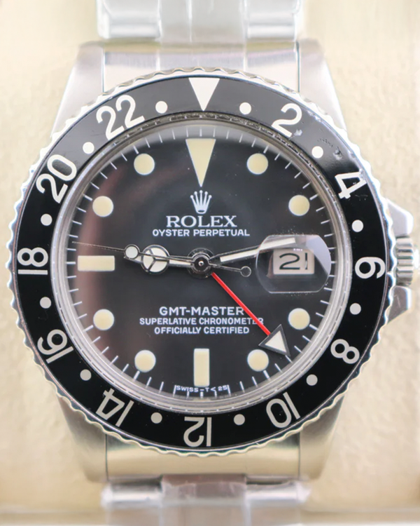 1965 (1.1 Mill Serial) Rolex GMT-Master 40MM Black Dial Oyster Bracelet (1675)