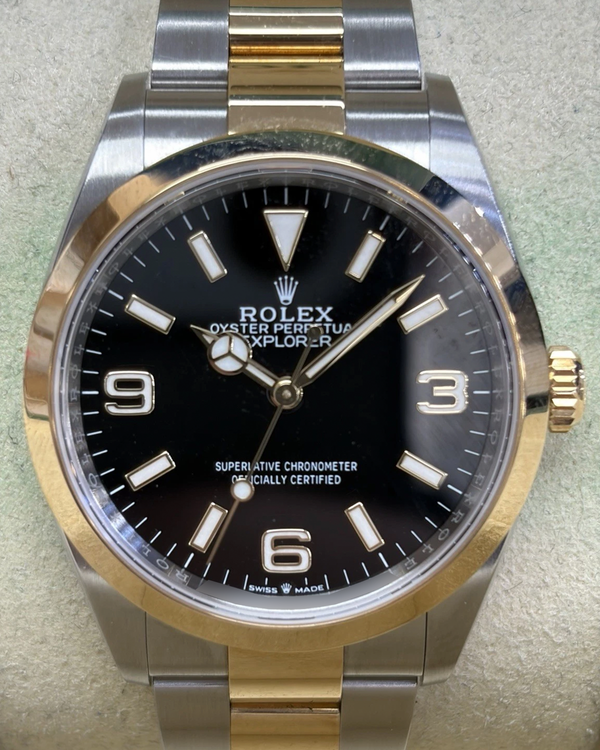 2025 Rolex Explorer 36MM Black Dial Two-Tone Oyster Bracelet (124273)