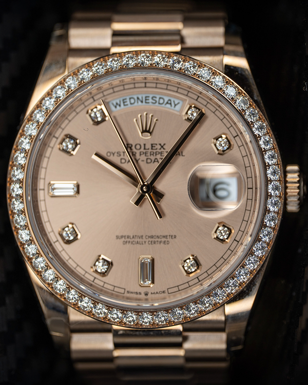 2022 Rolex Day-Date 36MM Rose Gold Dial President Bracelet (128345RBR)