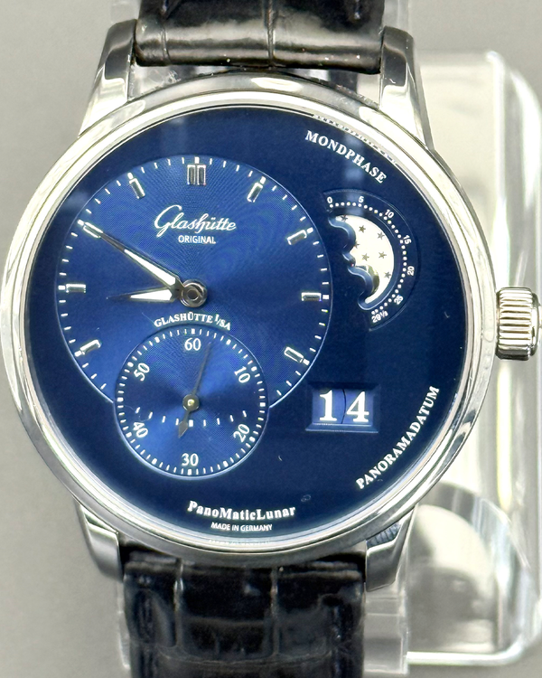 2024 Glashütte Original PanoMaticLunar 40MM Blue Dial Leather Strap (1-90-02-46-32-50)