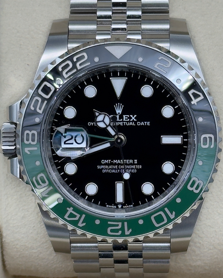 2023 Rolex GMT-Master II "Sprite" 40MM Black Dial Jubilee Bracelet (126720VTNR)