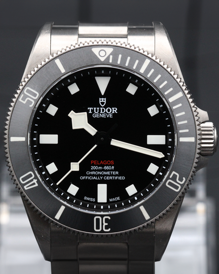No Reserve - 2023 Tudor Pelagos 39MM Black Dial Titanium Bracelet (25407N)