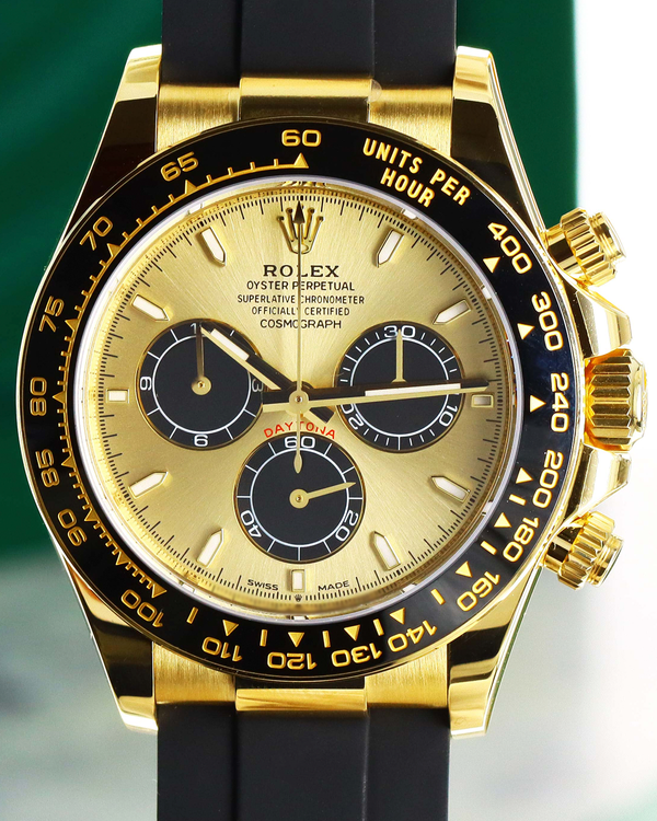 Rolex Cosmograph Daytona 40MM Champagne Dial Oysterflex Strap (126518LN)