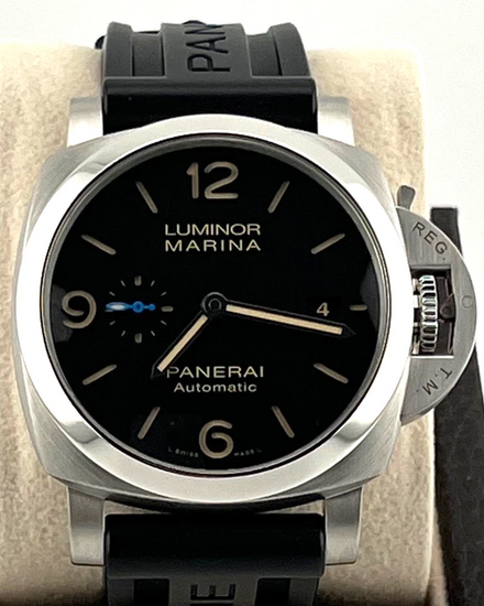 2018 Panerai Luminor Marina 1950 3 Days 44MM Black Dial Rubber Strap (PAM01312)