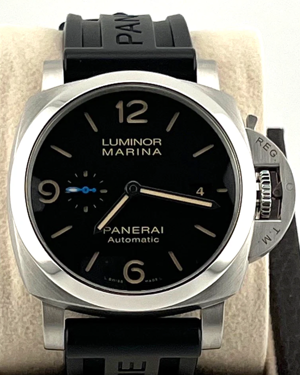 2018 Panerai Luminor Marina 1950 3 Days 44MM Black Dial Rubber Strap (PAM01312)
