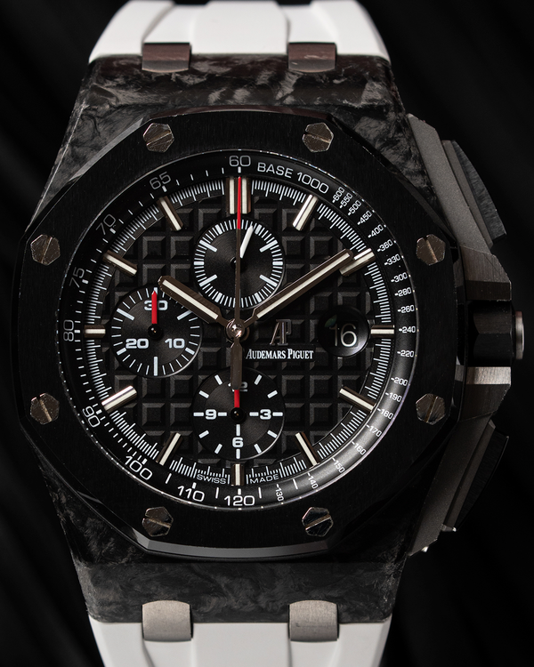 2012 Audemars Piguet Royal Oak Offshore Chronograph 44MM Black Dial Aftermarket Rubber Strap (26400AU)