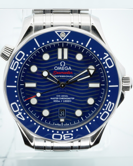 2021 Omega Seamaster Diver 300M 42MM Blue Dial Steel Bracelet (210.30.42.20.03.001)
