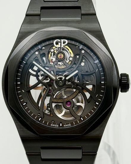 2025 Girard Perregaux Laureato 42MM Skeleton Dial Ceramic Bracelet (81015-32-001-32A)