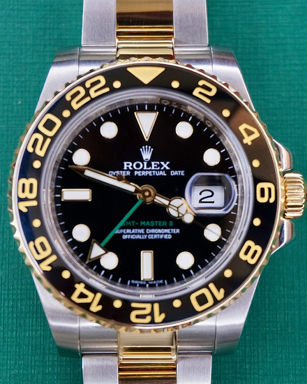 2011 Rolex GMT-Master II 40MM Black Dial Two-Tone Oyster Bracelet (116713LN)