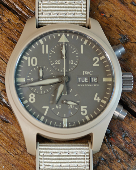 2025 IWC Schaffhausen Pilot Chronograph Top Gun "Mojave Desert" 41MM Brown Dial Textile Strap (IW389402)