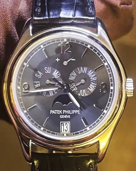 Patek Philippe Annual Calendar 39MM Grey Dial Leather Strap (5146/1G-010)