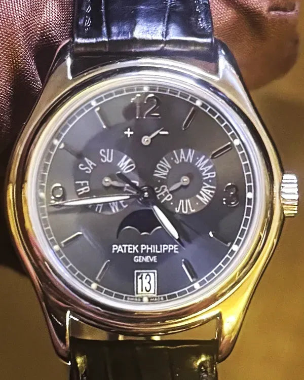 Patek Philippe Annual Calendar 39MM Grey Dial Leather Strap (5146/1G-010)