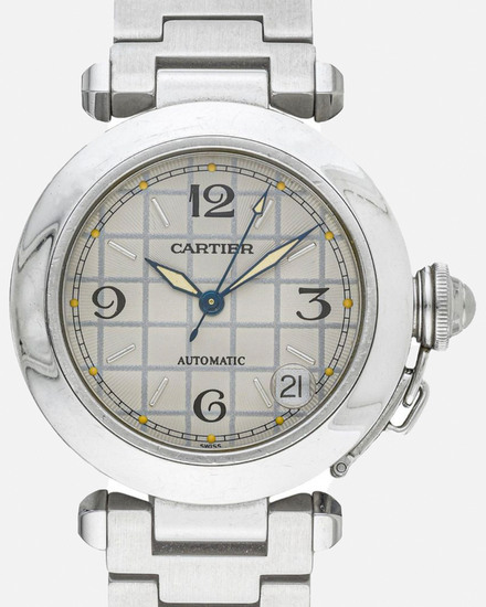 Cartier Pasha De Cartier C 35MM Silver Dial Steel Bracelet (2324)