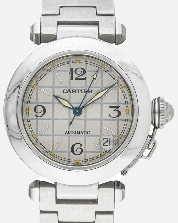 Cartier Pasha De Cartier C 35MM Silver Dial Steel Bracelet (2324)
