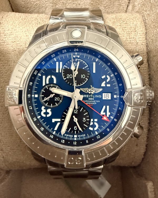 2025 Breitling Avenger Chronograph GMT 45MM Blue Dial Steel Bracelet (A24315)