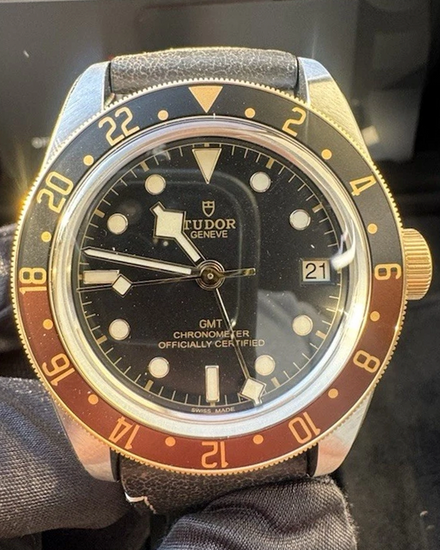 2025 Tudor Black Bay S&G GMT "Rootbeer" 41MM Black Dial Leather Strap (79833MN)