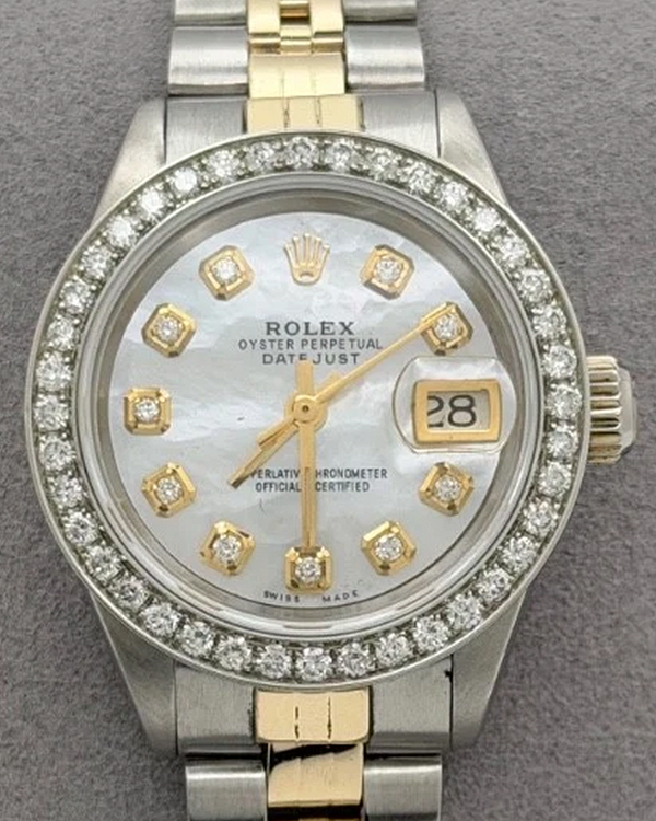 1972 Rolex Lady-Datejust 26MM Aftermarket Mother of Pearl Dial Two-Tone Jubilee Bracelet (6917)