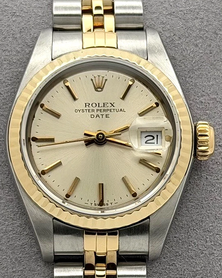 1985 Rolex Lady-Datejust 26MM Silver Dial Two-Tone Jubilee Bracelet (69173)