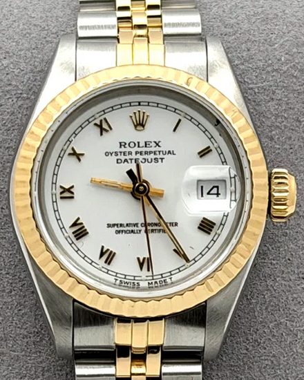 1987 Rolex Lady-Datejust 26MM White Dial Two-Tone Jubilee Bracelet (69173)