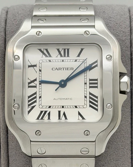 2022 Cartier Santos De Cartier 35MM White Dial Steel Bracelet (WSSA0029)