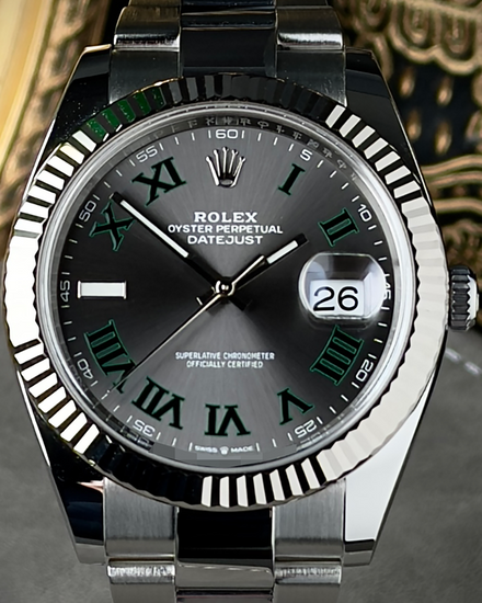 2022 Rolex Datejust "Wimbledon" 41MM Slate Dial Oyster Bracelet (126334)