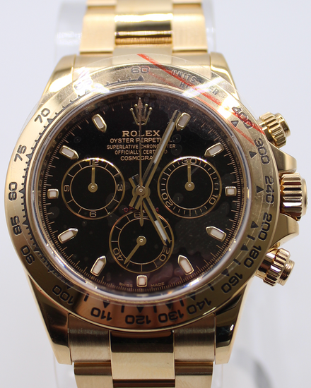 2023 Rolex Cosmograph Daytona 40MM Black Dial Yellow Gold Bracelet (116508)