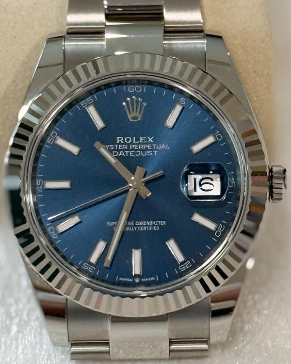 2025 Rolex Datejust 41MM Blue Dial Oyster Bracelet (126334)