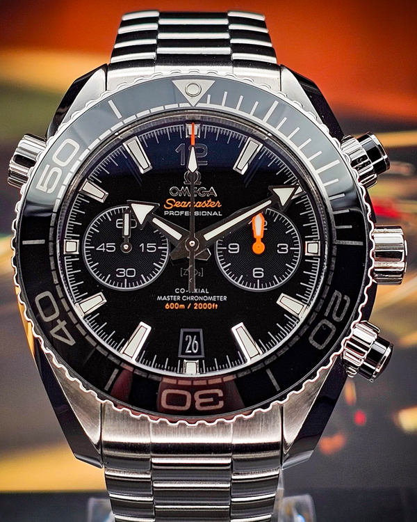 2018 Omega Seamaster Planet Ocean 600M Chronograph 45.5MM Black Dial Steel Bracelet (215.30.46.51.01.001)