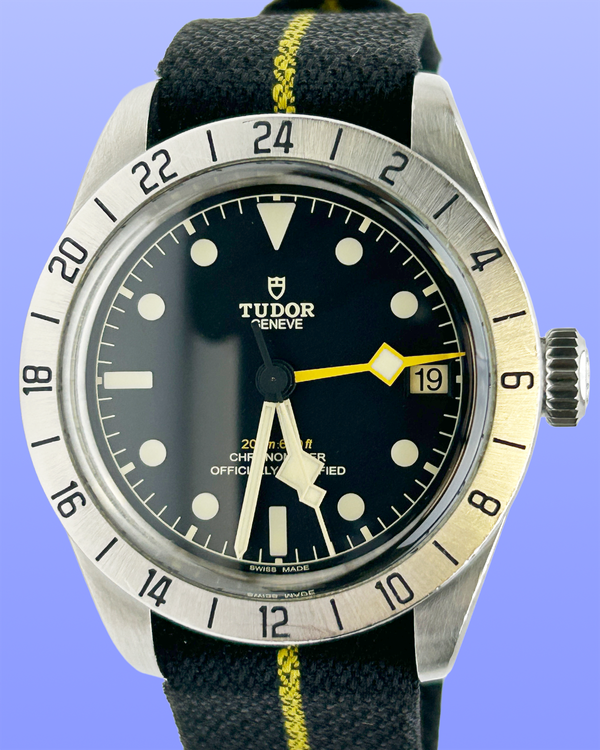 No Reserve - 2024 Tudor Black Bay GMT Pro 39MM Black Dial Textile Strap (79470)