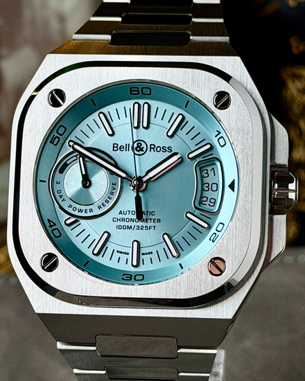2022 Bell & Ross BR-X5 41MM Ice Blue Dial Steel Bracelet (BRX5R-IB-ST/SST)