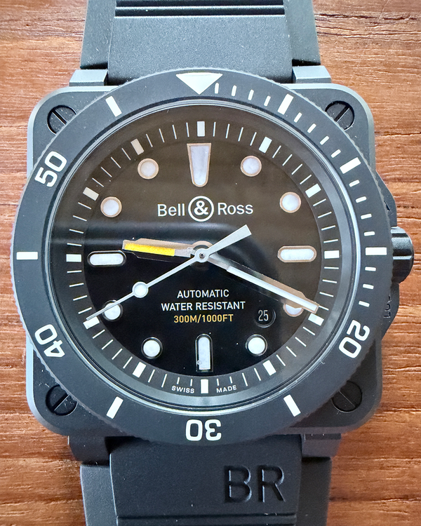 2024 Bell & Ross BR 03-92 Diver 42MM Black Dial Rubber Strap (BR0392-D-BL-CE/SRB)
