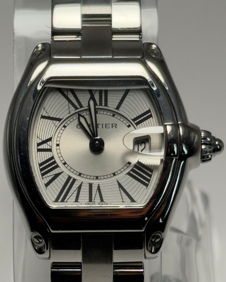 Cartier Roadster 31MM Quartz Silver Dial Steel Bracelet (2675)