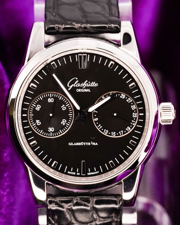 2019 Glashütte Original Senator Hand Date 40MM Black Dial Leather Strap (39-58-01-02-04)