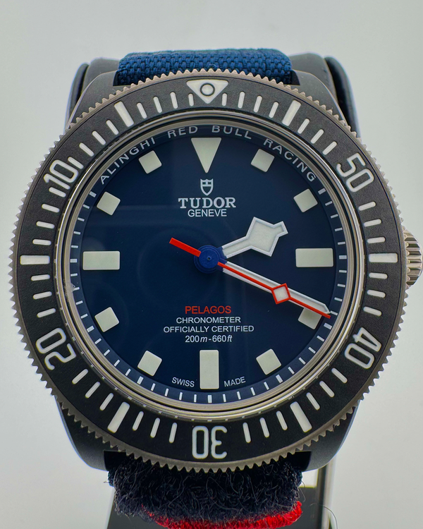 No Reserve - 2025 Tudor Pelagos FXD "Alinghi Red Bull Racing" 42MM Blue Dial Textile Strap (25707KN)