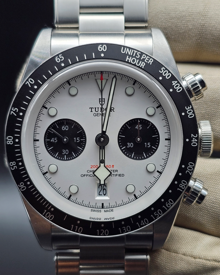 2021 Tudor Black Bay Chrono "Panda" 41MM White Dial Steel Bracelet (79360N)