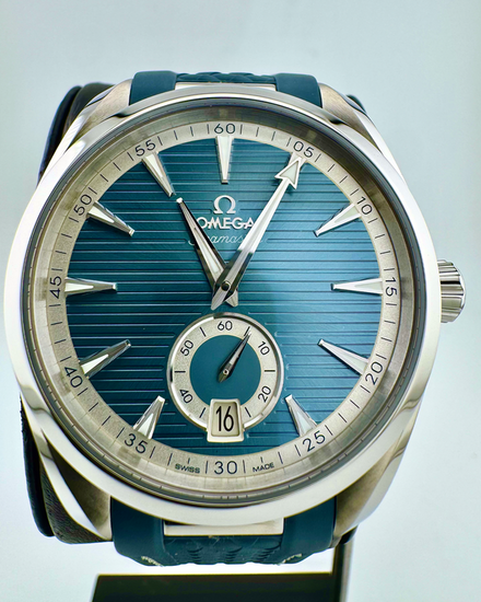 No Reserve - 2025 Omega Seamaster Aqua Terra 150M 41MM Blue Dial Rubber Strap (220.12.41.21.03.005)