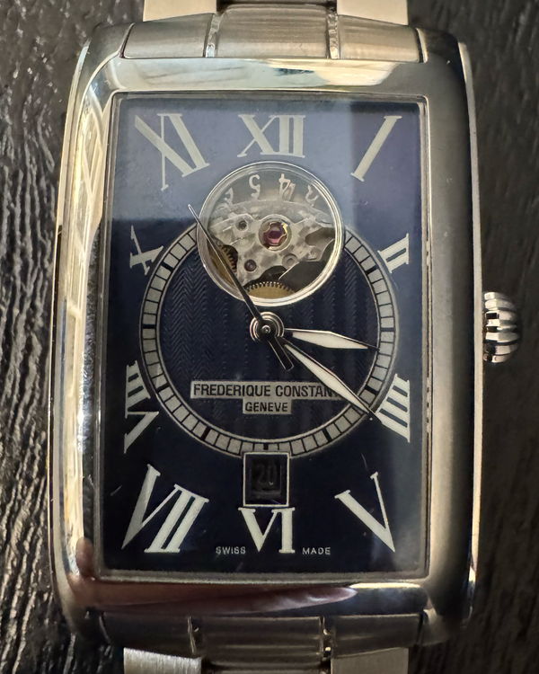Frederique Constant Classics Carrée 47MM Blue Dial Steel Bracelet (FC-3031310)