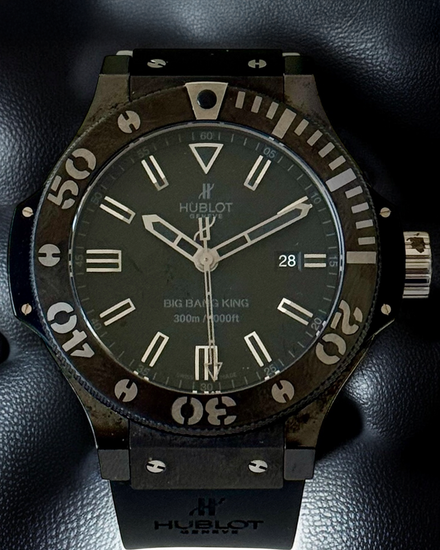Hublot Big Bang Black Magic 48MM Black Dial Rubber Bracelet (322.CK.1140.RX)