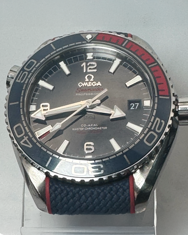 2020 Omega Seamaster Planet Ocean "Pyeongchang 2018 L.E." 43.5MM Blue Dial Rubber Strap (522.32.44.21.03.001)
