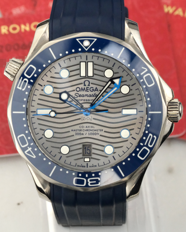 2024 Omega Seamaster Diver 300M 42MM Grey Dial Rubber Strap (210.32.42.20.06.001)