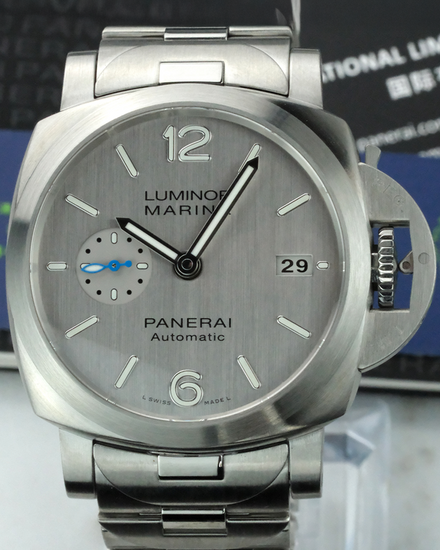 2021 Panerai Luminor Marina 3 Days 42MM Silver Dial Steel Bracelet (PAM00977)