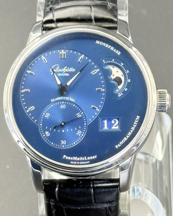 2022 Glashütte Original PanoMaticLunar 40MM Blue Dial Leather Strap (1-90-02-46-32-35)