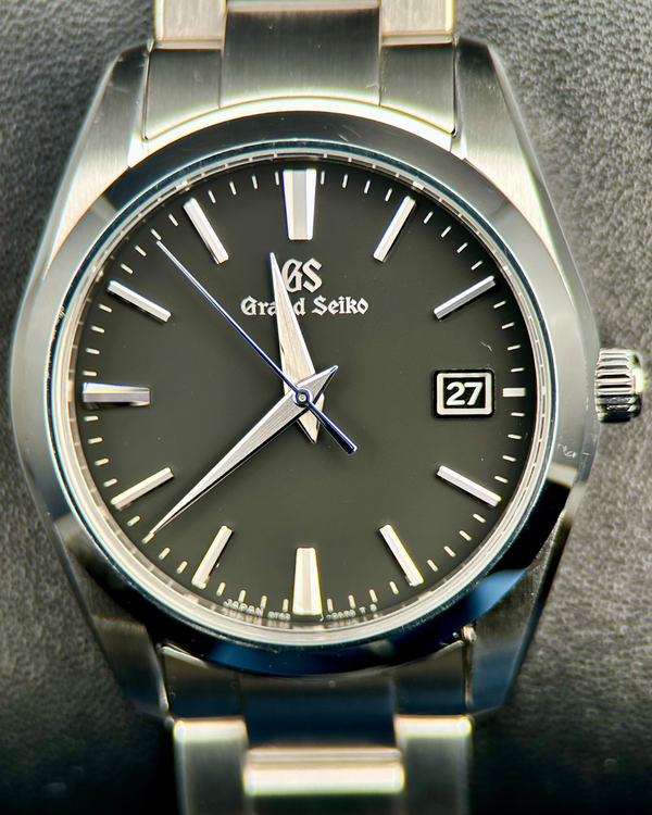 2024 Grand Seiko Heritage 37MM Quartz Black Dial Steel Bracelet (SBGX261)
